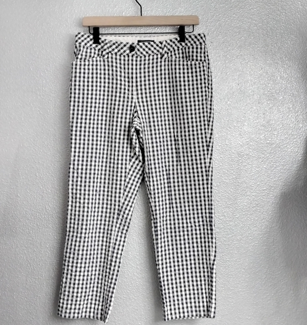 Lands End Women's Striped Straight Leg Pants Size 6